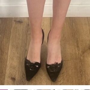 Manolo Blahnik slingback suede sandals 39